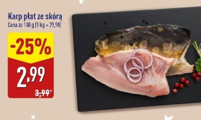 Karp płat ze skórą promocja w Aldi