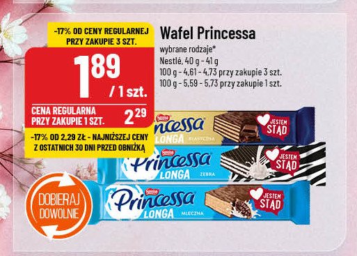 Wafelek dark chocolate klasyczna Princessa longa promocja w POLOmarket