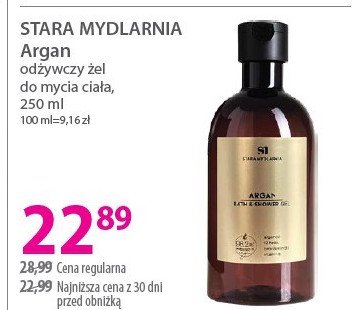 Żel pod prysznic argan Stara mydlarnia promocja w Hebe