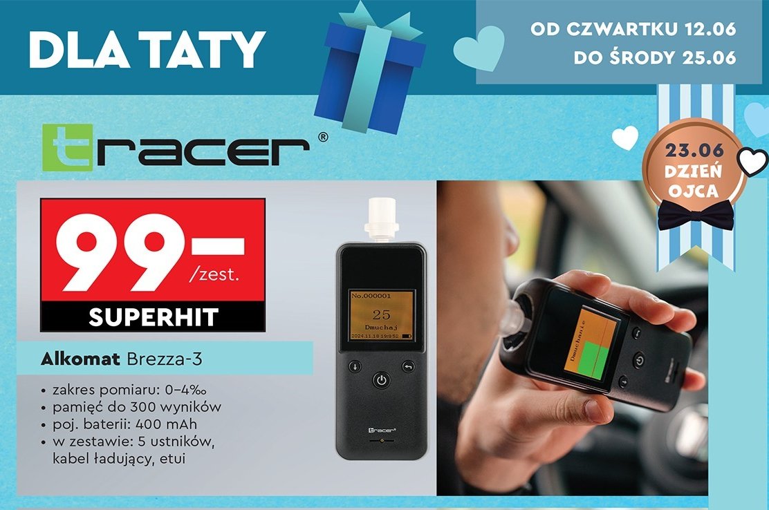 Alkomat brezza-3 Tracer promocja w Biedronka