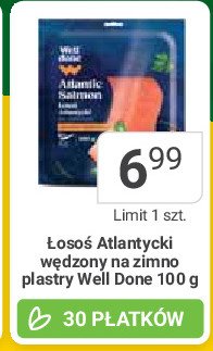 Łosoś atlantycki wędzony na zimno Well done promocja