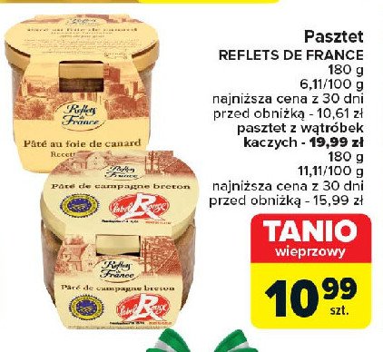 Pasztet wieprzowy wiejski z bretanii Reflets de france promocja w Carrefour