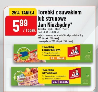 Torebki z suwakiem Jan Niezbędny promocja w POLOmarket