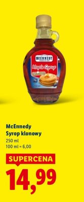 Syrop klonowy McEnnedy promocja w Lidl