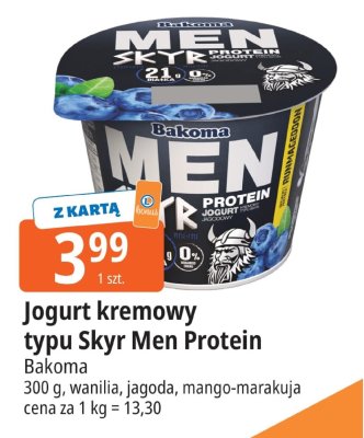 Jogurt kremowy typu Skyr Men Protein promocja w Leclerc