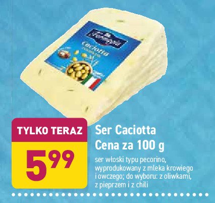 Ser caciotta z oliwkami Formagia promocja
