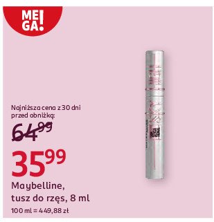 Tusz do rzęs space diamond MAYBELLINE LASH SANSATIONAL SKY HIGH promocja w Rossmann