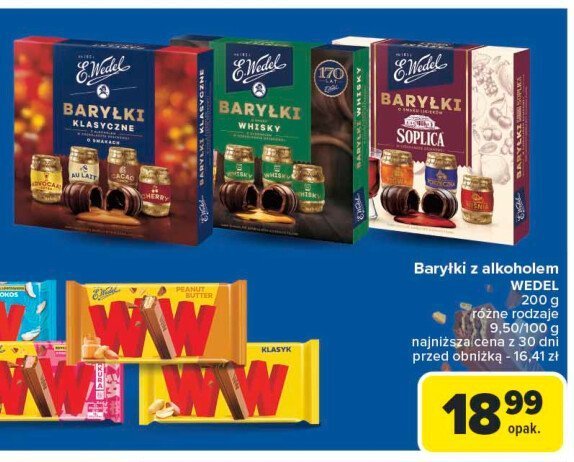 Baryłki o smaku whisky E. wedel baryłki promocja w Carrefour