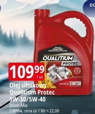 Olej silnikowy Qualitum Protec 5W30/5W-40 Inter-Mix promocja w Leclerc
