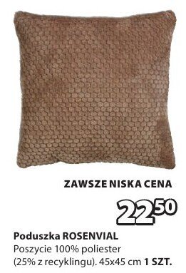Poduszka ROSENVIAL Poszycie 100% poliester (25% z recyklingu). 45x45 cm promocja w Jysk