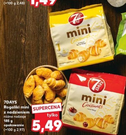 Mini rogaliki waniliowe 7 days mini roll promocja w Kaufland