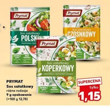 Sos sałatkowy koperkowy z błonnikiem i siemieniem lnianym Prymat promocja
