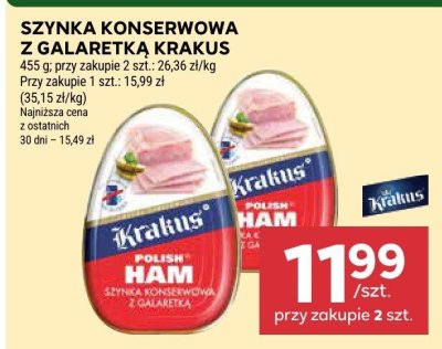 Szynka konserwowa z galaretką Krakus promocja w Stokrotka