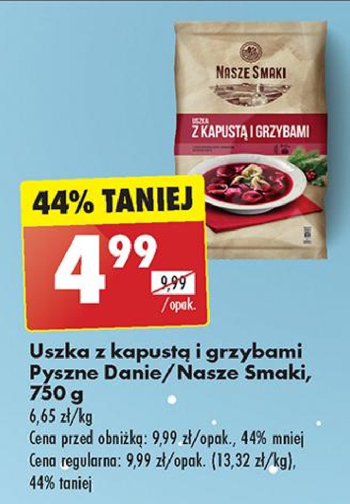 Uszka z kapustą i z grzybami Nasze smaki promocja