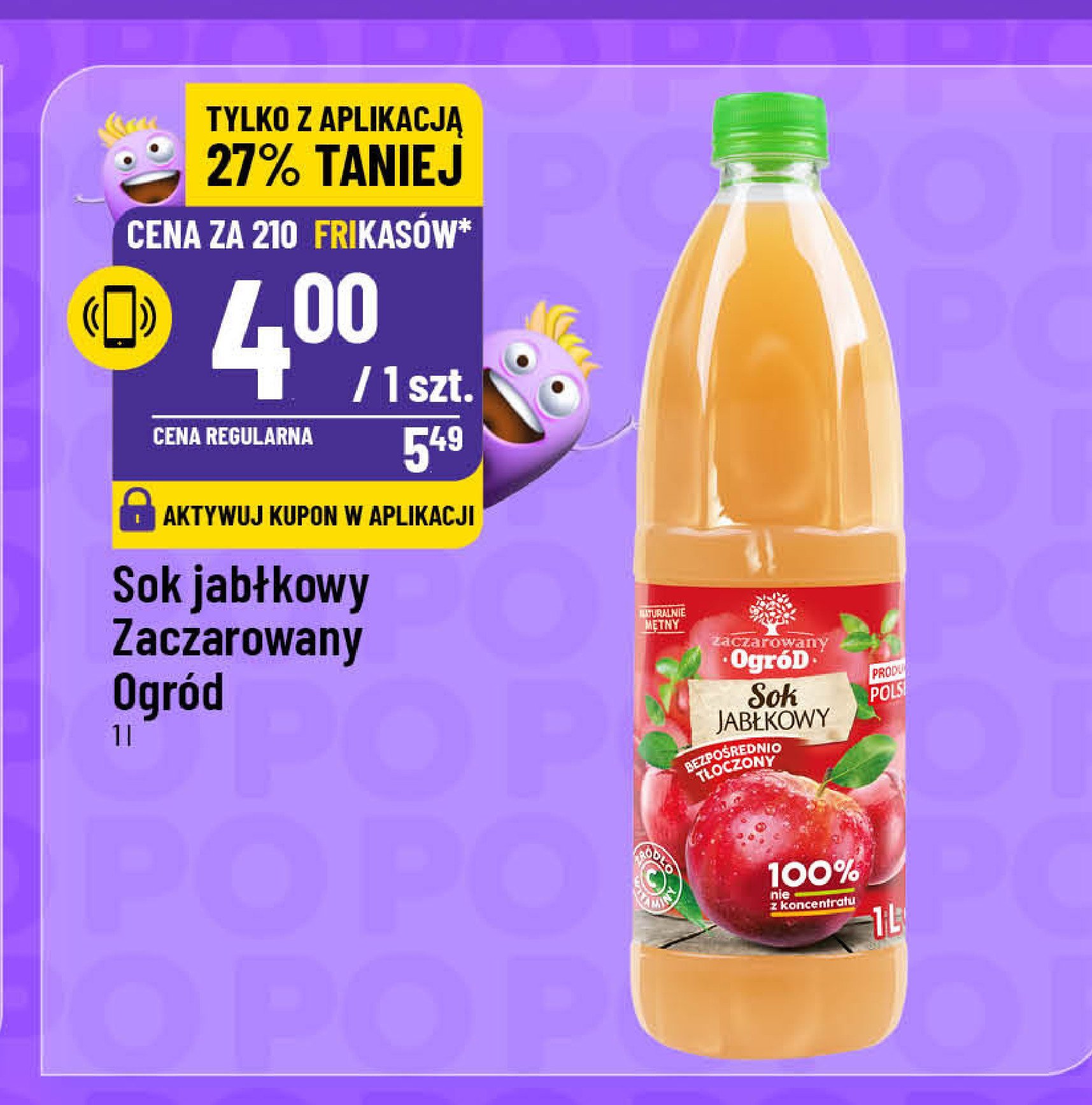 Sok jabłkowy Zaczarowany ogród promocja w POLOmarket