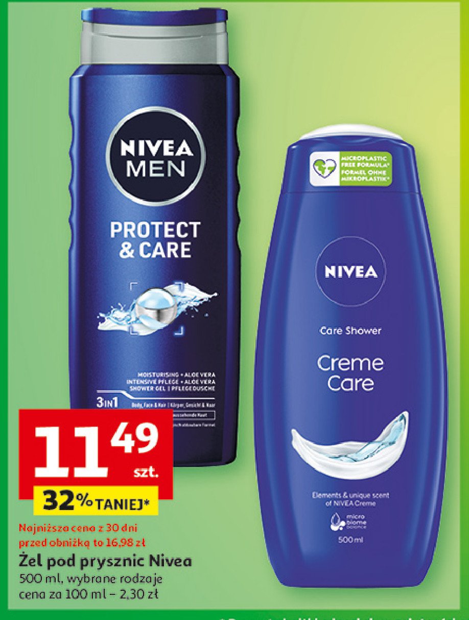 Żel pod prysznic Nivea creme care promocja w Auchan