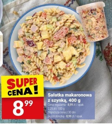 Sałatka makaronowa z szynką, 400 g promocja w Twój Market