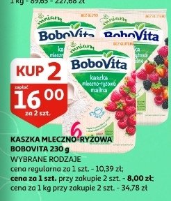 Kaszka mleczno- ryżowa z malinami Bobovita promocja