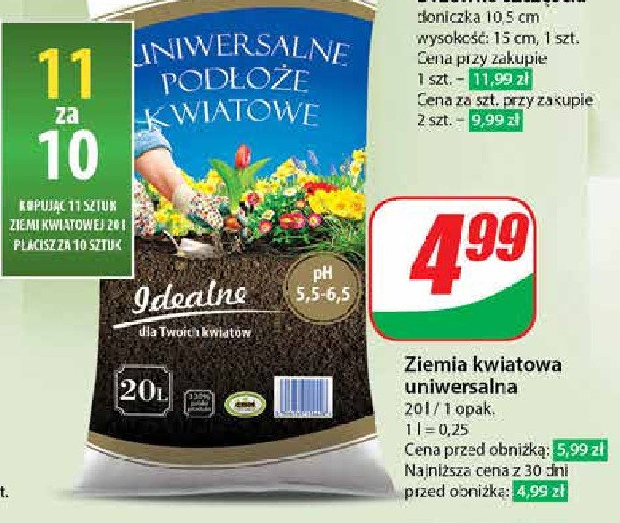 Ziemia uniwersalna do kwiatów promocja