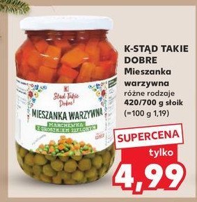 Mieszanka warzywna marchewka z groszkiem K-classic stąd takie dobre! promocja