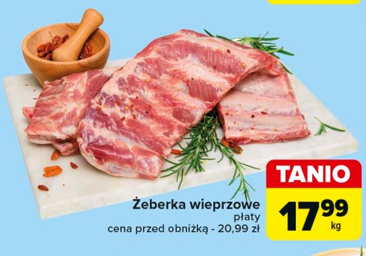 Żeberka wieprzowe płaty promocja