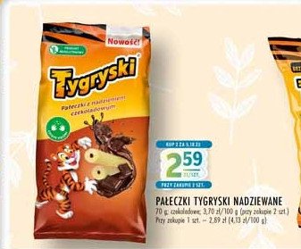 Pałeczki kukurydziane czekoladowe Tygryski promocja