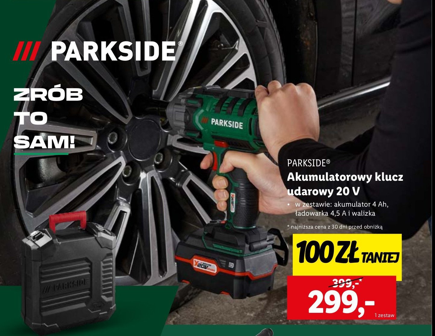 Klucz udarowy 20v Parkside promocja w Lidl