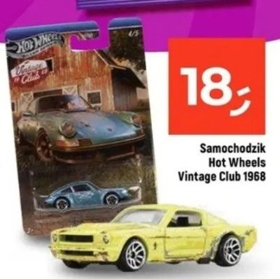 Samochodzik Hot Wheels Vintage Club 1968 promocja
