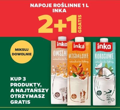Napoje roślinne 1 L 2+1 GRATIS promocja w Netto