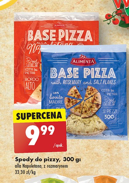 Spody do pizzy z rozmarynem ALIMENTA promocja