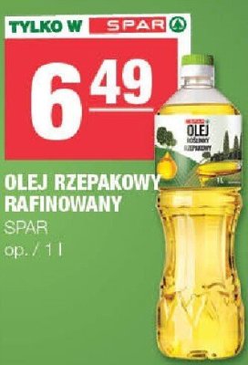 Olej rzepakowy rafinowany SPAR promocja w SPAR