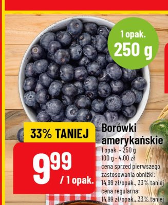 Borówki amerykańskie 250 g promocja w POLOmarket