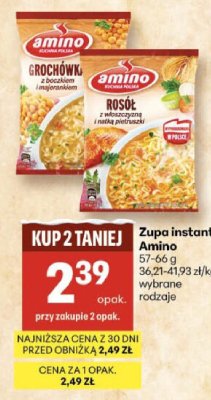 Zupa instant amino 57-66g wybrane rodzaje promocja w Delikatesy Centrum