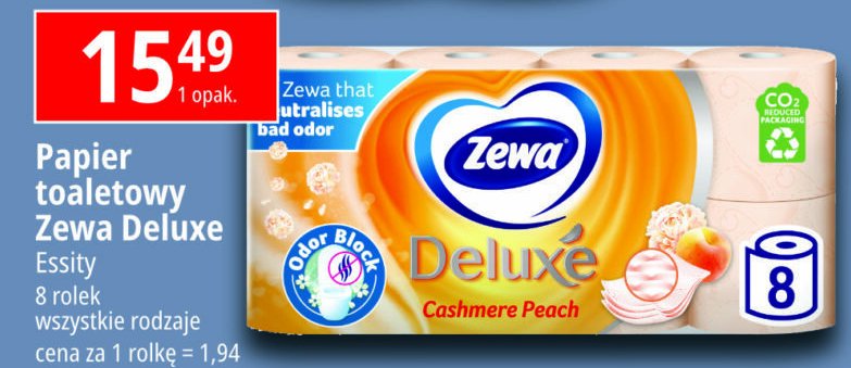 Papier toaletowy peach Zewa deluxe promocja
