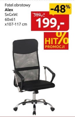 Fotel obrotowy Alex promocja w Black Red White
