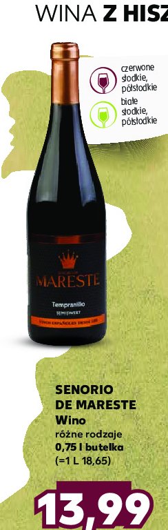 Wino słodkie SENORIO DE MARESTE promocja