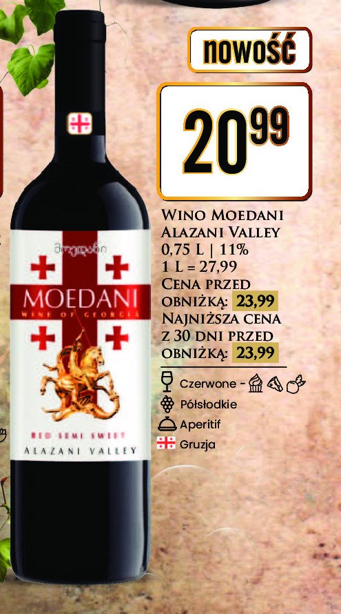 Wino Moedani alazani valley promocja w Dino