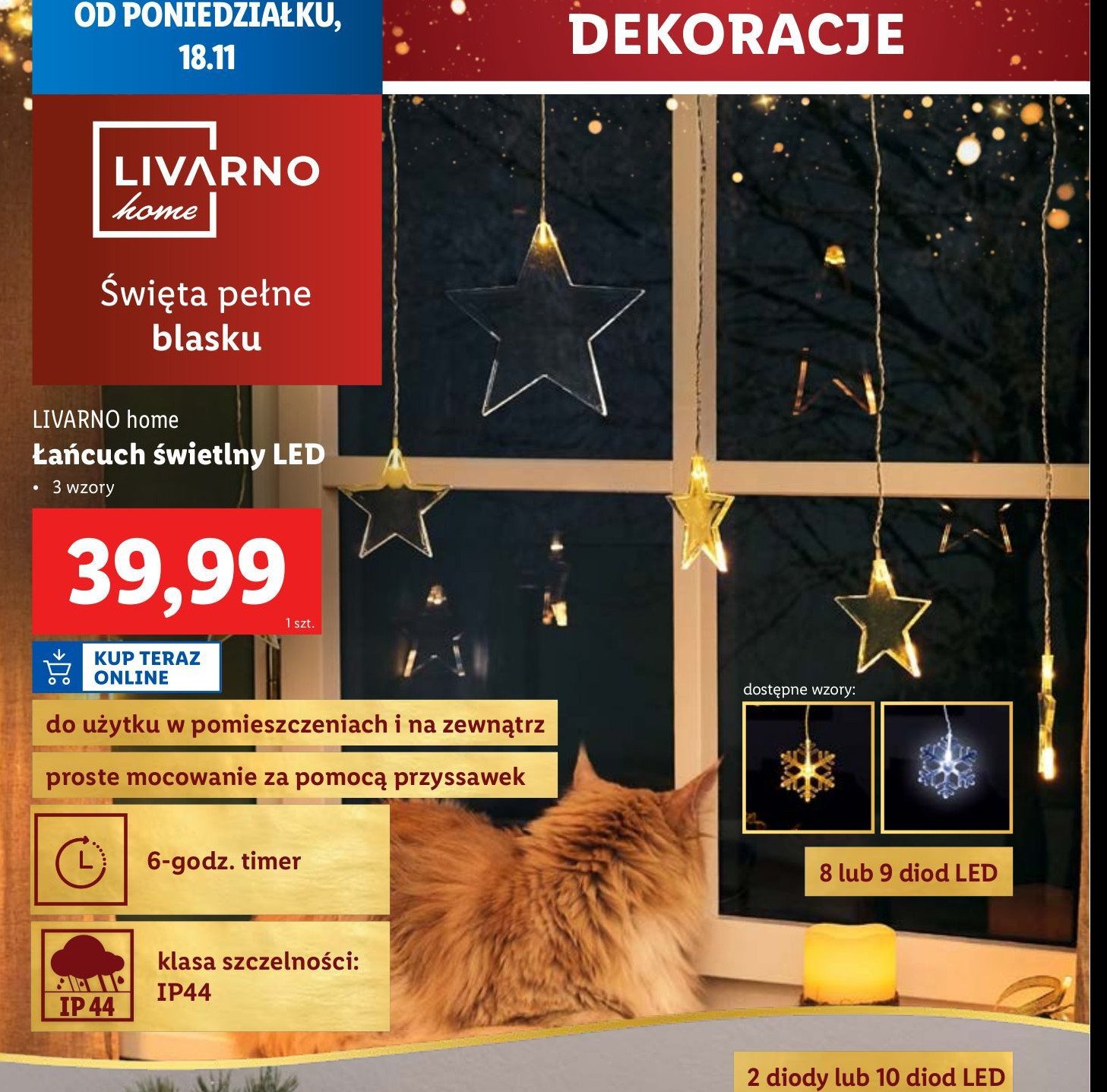 Łańcuch led gwiazdki LIVARNO HOME promocja w Lidl