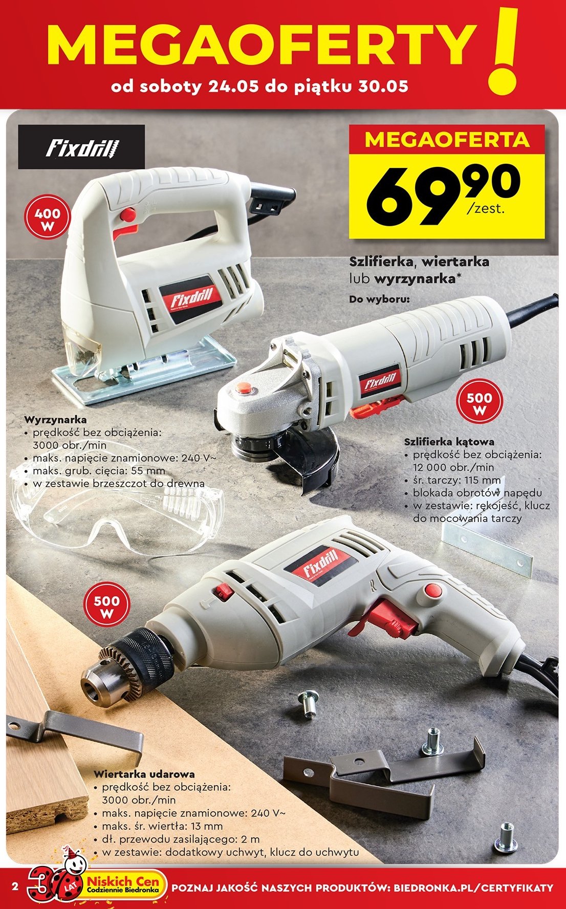 Wyrzynarka 400 w Fixdrill promocja w Biedronka
