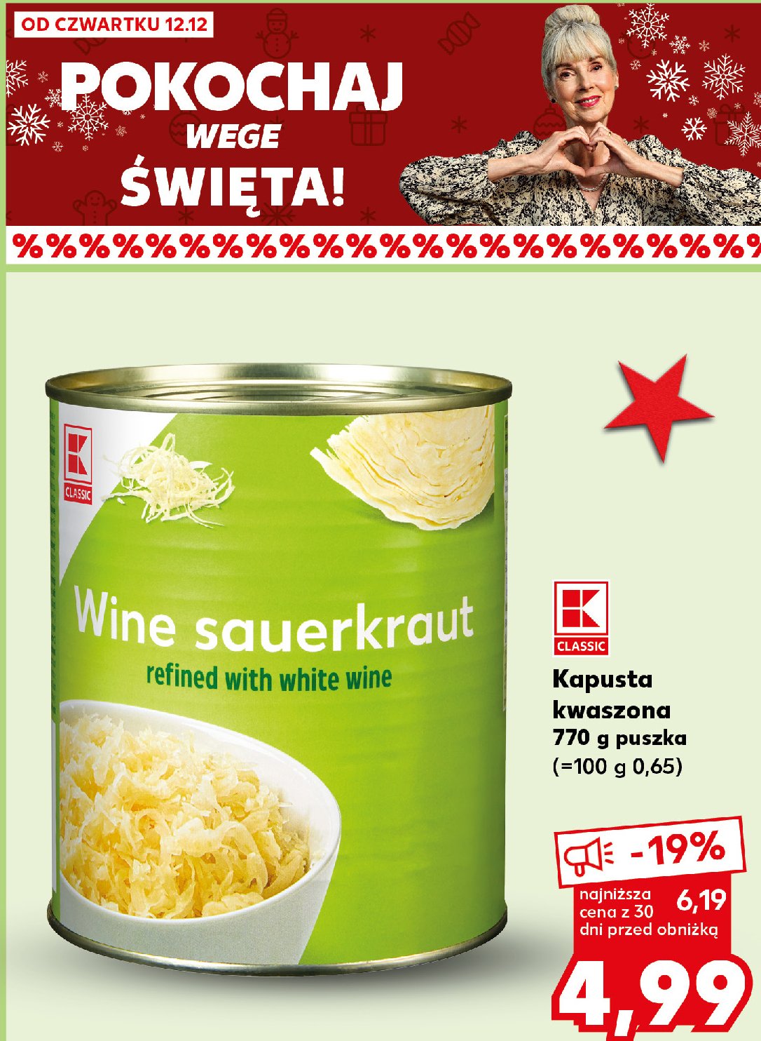 Kapusta kwaszona K-classic promocja w Kaufland