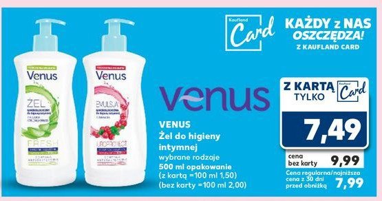 Emulsja do higieny intymnej żurawina Venus promocja