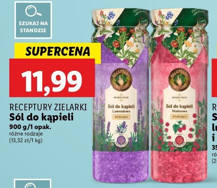 Sól do kąpieli malina Receptury zielarki promocja