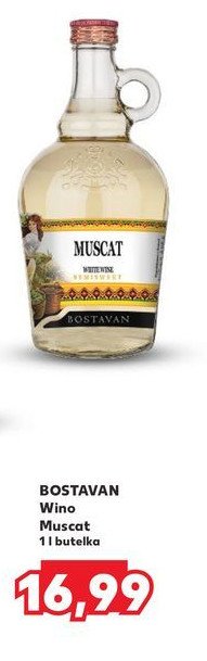 Wino BOSTAVAN MUSCAT WHITE promocja w Kaufland