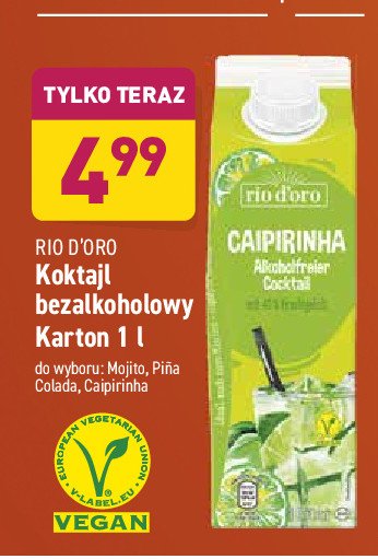 Koktajl bezalkoholowy caipirinha Rio d'oro promocja