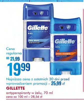 Dezodorant cool wave Gillette 3x promocja