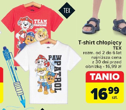 T-shirt chłopięcy 2-6 lat Tex promocja