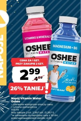 Napój Vitamin Water Oshee cytryna-pomarańcza 555 ml promocja w Netto