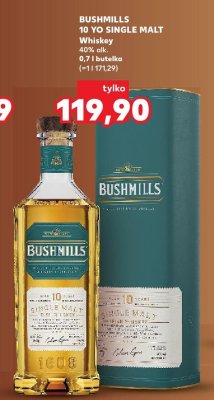 Whisky BUSHMILLS 10 YO SINGLE MALT 40% 0,7 l promocja w Kaufland
