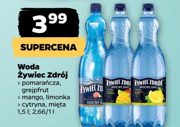 Woda mocny gaz mango limonka Żywiec zdrój promocja