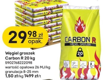 Węgiel groszek Carbon R promocja w Castorama